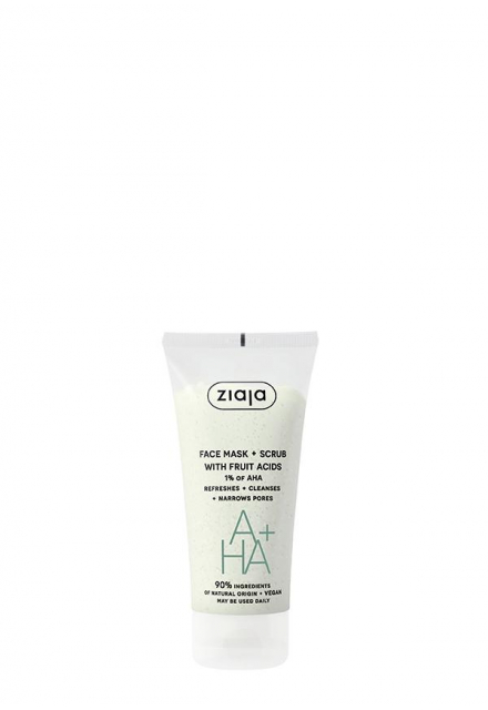 face mask and scrub with fruit acids