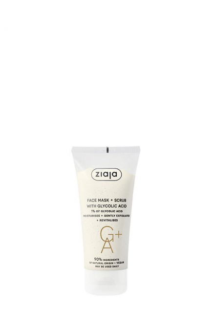 face mask and scrub with glycolic acid