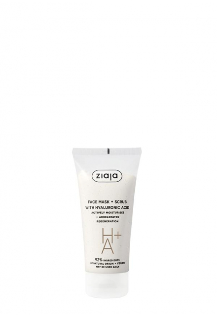 face mask and scrub with hyaluronic acid