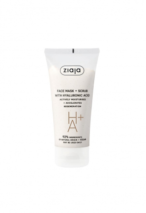 face mask and scrub with hyaluronic acid