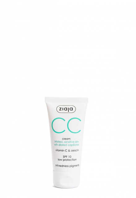 CC cream irritated, sensitive skin with dilated capillaries