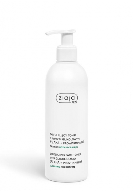 exfoliating face toner with glycolic acid 5% aha + provitamin b5