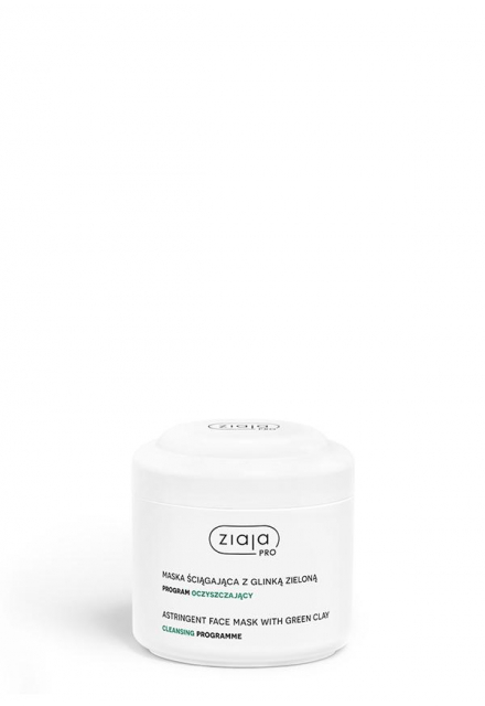 astringent face mask with green clay