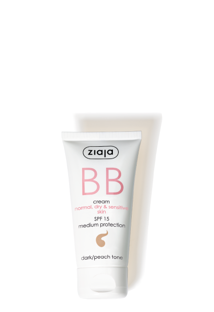 BB cream for normal, dry & sensitive skin - dark/peach tone