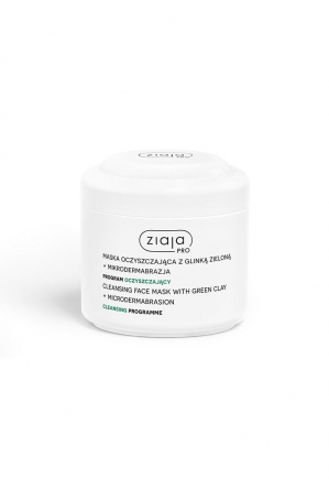 cleansing face mask with green clay + microdermabrasion