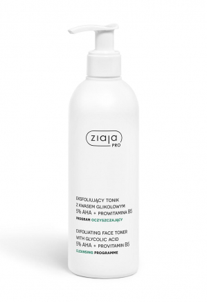 exfoliating face toner with glycolic acid 5% aha + provitamin b5