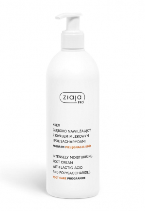 intensely moisturising foot cream with lactic acid and polysaccharides